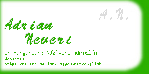 adrian neveri business card